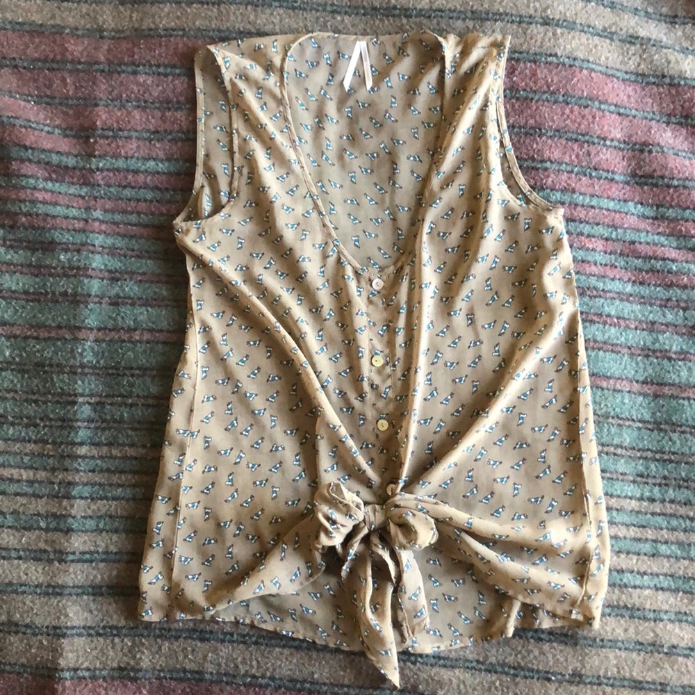 Horse print blouse